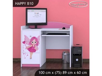 Psací stůl Happy B10 - čarodějka (Barva bílá)