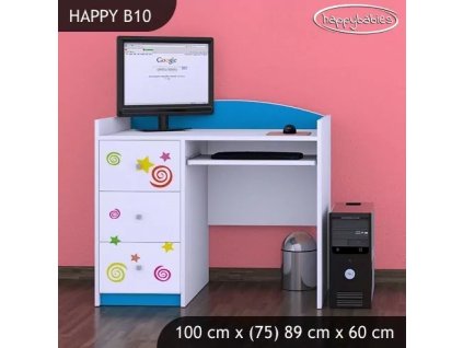 Psací stůl Happy B10 - hrající lokomotiva (Barva bílá)