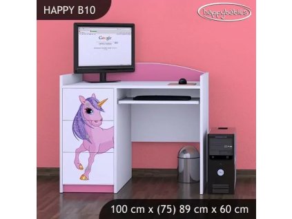 Psací stůl Happy B10 - jednorožec (Barva bílá)