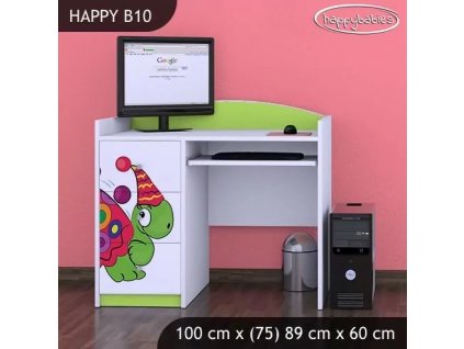 Psací stůl Happy B10 - barevný želvík (Barva bílá)
