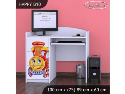 Psací stůl Happy B10 - lokomotiva (Barva bílá)