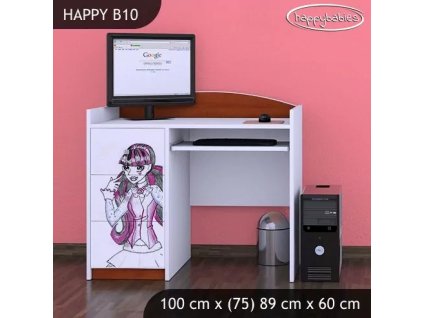 Psací stůl Happy B10 - monster toralei (Barva bílá)