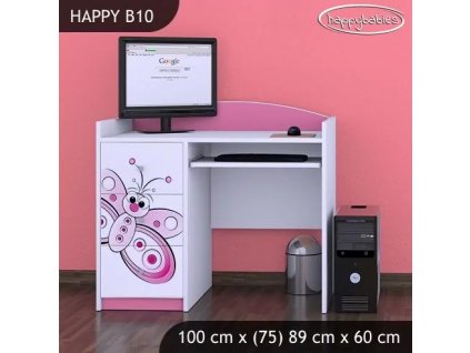 Psací stůl Happy B10 - motýlek (Barva bílá)