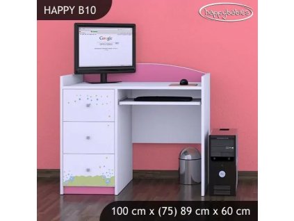Psací stůl Happy B10 - modrý medvídek (Barva bílá)