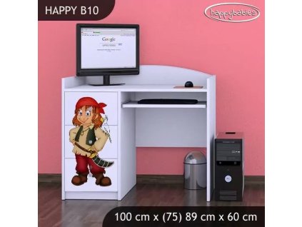 Psací stůl Happy B10 - pirát (Barva bílá)