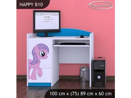 Psací stůl Happy B10 - růžový pony (Barva bílá)