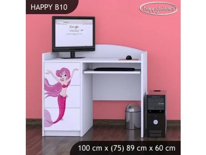 Psací stůl Happy B10 - mořská víla (Barva bílá)