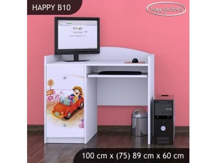 Psací stůl Happy B10 - zpívající auto (Barva bílá)