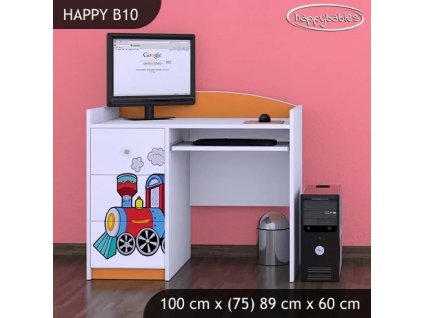 Psací stůl Happy B10 - super lokomotiva (Barva bílá)