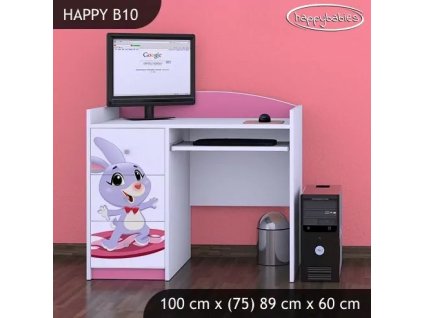 Psací stůl Happy B10 - super zajíček (Barva bílá)