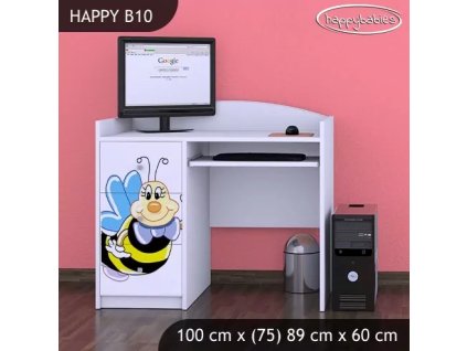 Psací stůl Happy B10 - usměvavá včelka (Barva bílá)