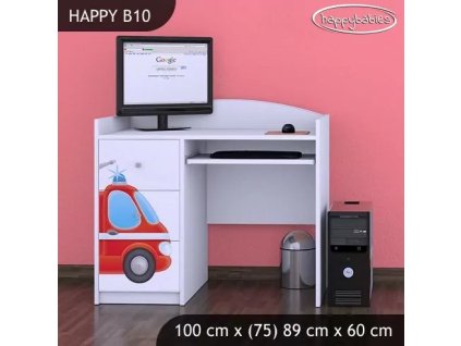 Psací stůl Happy B10 - hasičské auto (Barva bílá)
