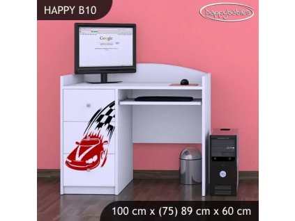 Psací stůl Happy B10 - závod F1 (Barva bílá)