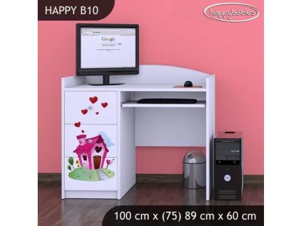 Psací stůl Happy B10 - začarovaný domeček (Barva bílá)
