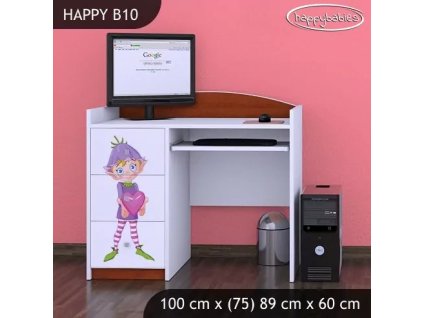 Psací stůl Happy B10 - zamilovaný skřítek (Barva bílá)