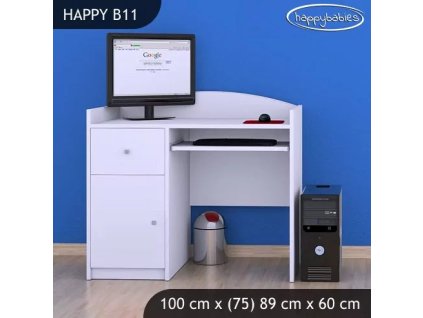 Psací stůl Happy B11 - bez motivu (Barva bílá)