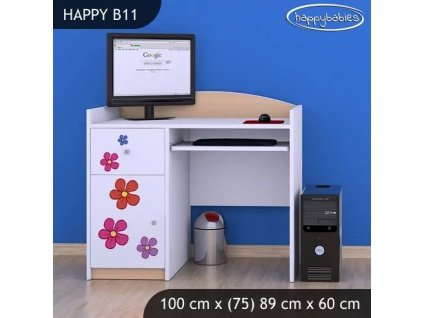Psací stůl Happy B11 - delfín (Barva bílá)