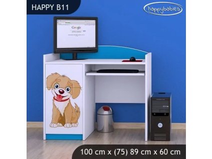 Psací stůl Happy B11 - pejsek (Barva bílá)