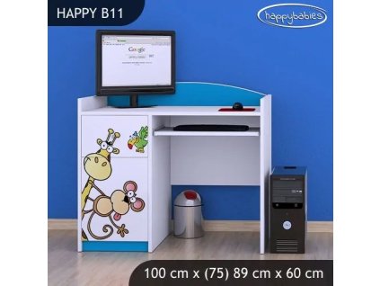 Psací stůl Happy B11 - safari (Barva bílá)