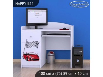 Psací stůl Happy B11 - závod (Barva bílá)