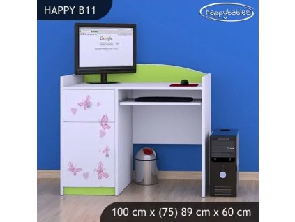 Psací stůl Happy B11 - zamilovaný medvídek (Barva bílá)