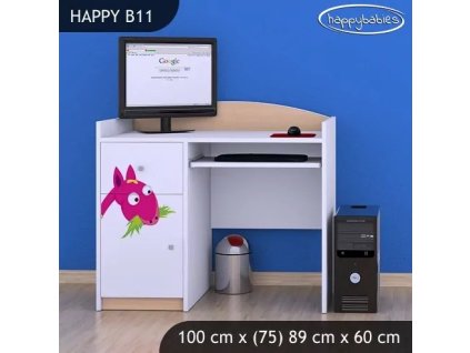 Psací stůl Happy B11 - žirafa (Barva bílá)