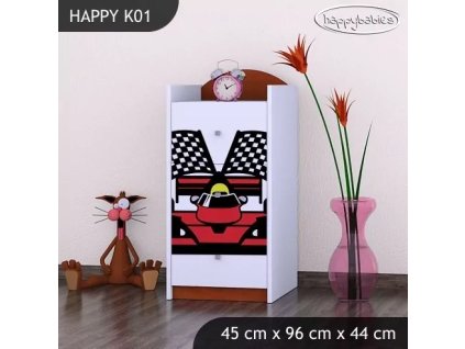 Komoda Happy K01 - ferrari (Barva bílá)