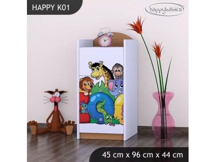 Komoda Happy K01 - ZOO (Barva bílá)