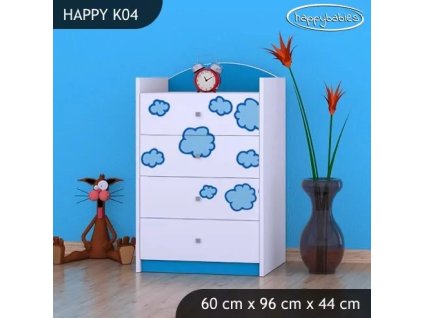 Komoda Happy K04 - letadlo (Barva bílá)