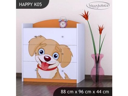 Komoda Happy K05 - pejsek (Barva bílá)