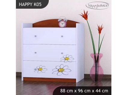Komoda Happy K05 -  motýlek (Barva bílá)
