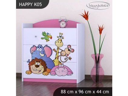 Komoda Happy K05 - safari (Barva bílá)