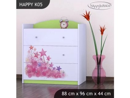 Komoda Happy K05 - zpívající auto (Barva bílá)