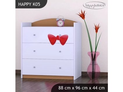 Komoda Happy K05 -  super zajíček (Barva bílá)