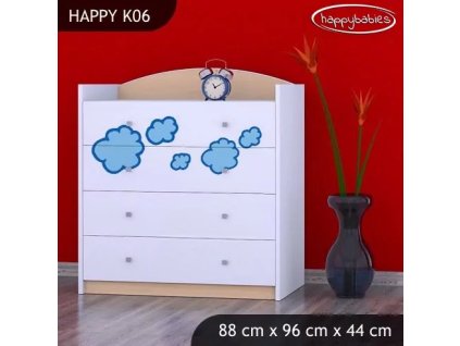 Komoda Happy K06 - letadlo (Barva bílá)