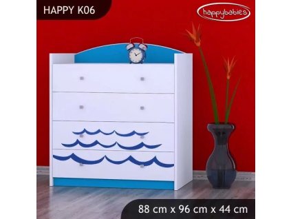 Komoda Happy K06 - loď (Barva bílá)