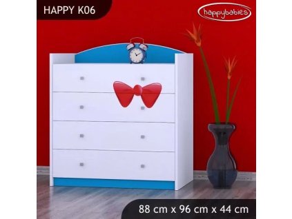 Komoda Happy K06 -  super zajíček (Barva bílá)