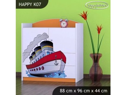 Komoda Happy K07 - velká loď (Barva bílá)