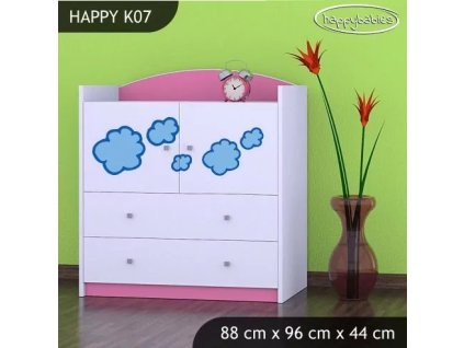 Komoda Happy K07 - letadlo (Barva bílá)
