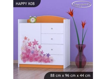 Komoda Happy K08 -  zpívající auto (Barva bílá)