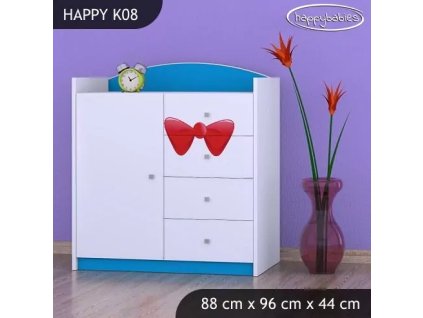 Komoda Happy K08 - super zajíček (Barva bílá)