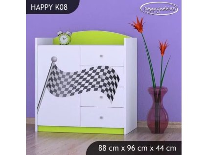 Komoda Happy K08 - závod (Barva bílá)