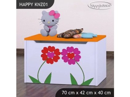 Box na hračky Happy KNZ01 - dva květy (Barva bílá)