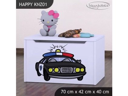 Box na hračky Happy KNZ01 - policie (Barva bílá)