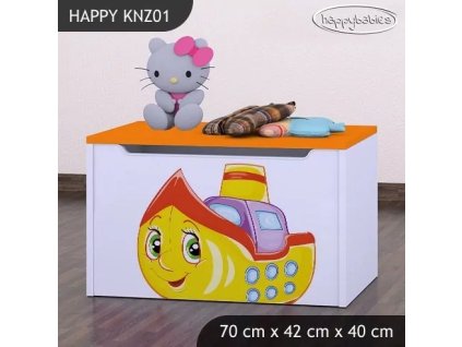 Box na hračky Happy KNZ01 - loď (Barva bílá)
