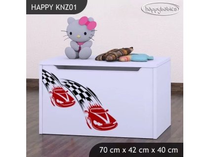 Box na hračky Happy KNZ01 - závod F1 (Barva bílá)