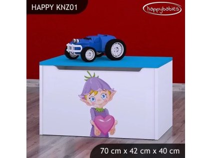 Box na hračky Happy KNZ01 - zamilovaný skřítek (Barva bílá)