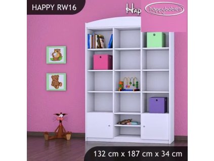 Regál Happy RW16 - bez motivu (Barva bílá)