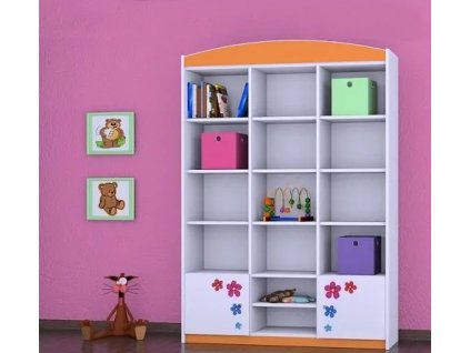 Regál Happy RW16 - delfín (Barva bílá)