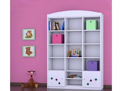 Regál Happy RW16 -barevný želvík (Barva bílá)